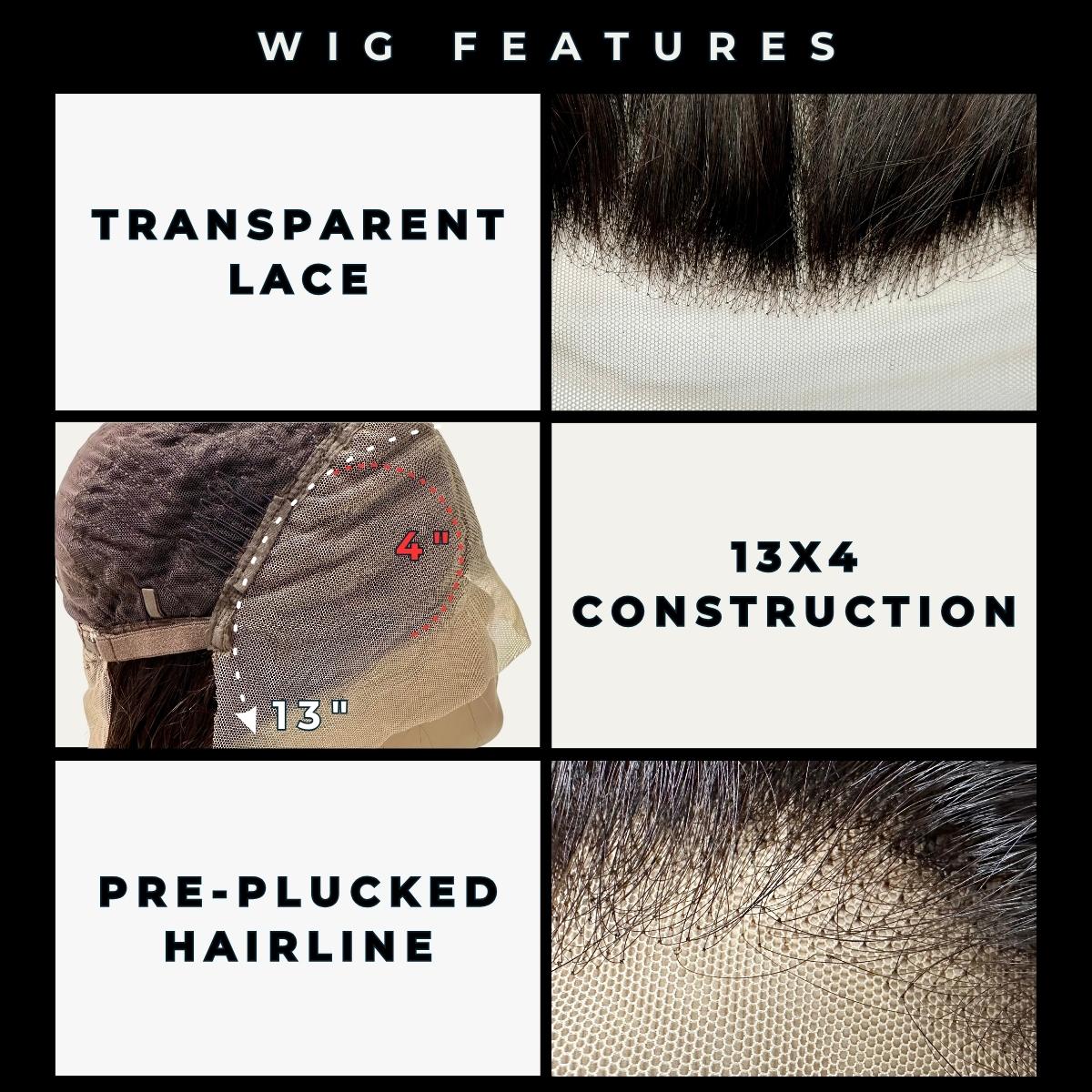 Cinnamon 13x4 Transparent Lace Front 100% Human Hair Bob Wig - Image 7