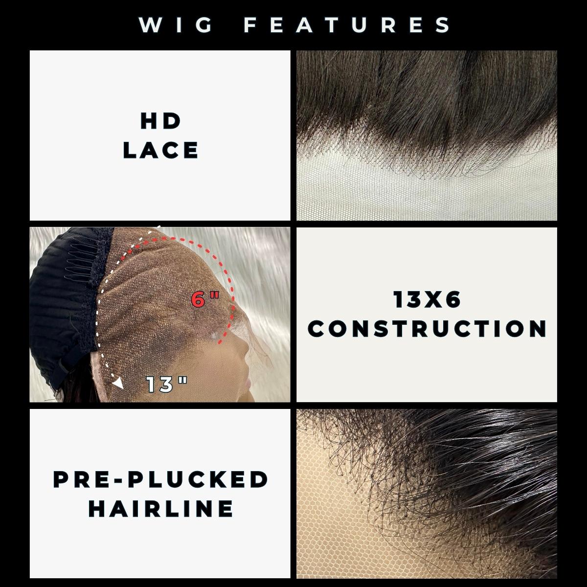 Deep Wave 13x6 HD Lace Front 100% Human Hair Invisible Hairline Wig - Image 3