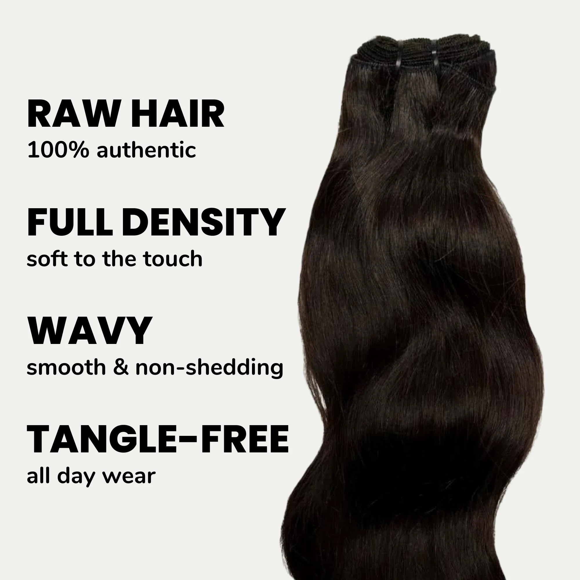 Raw Indian Wavy 100% Human Hair Bundles - Image 3