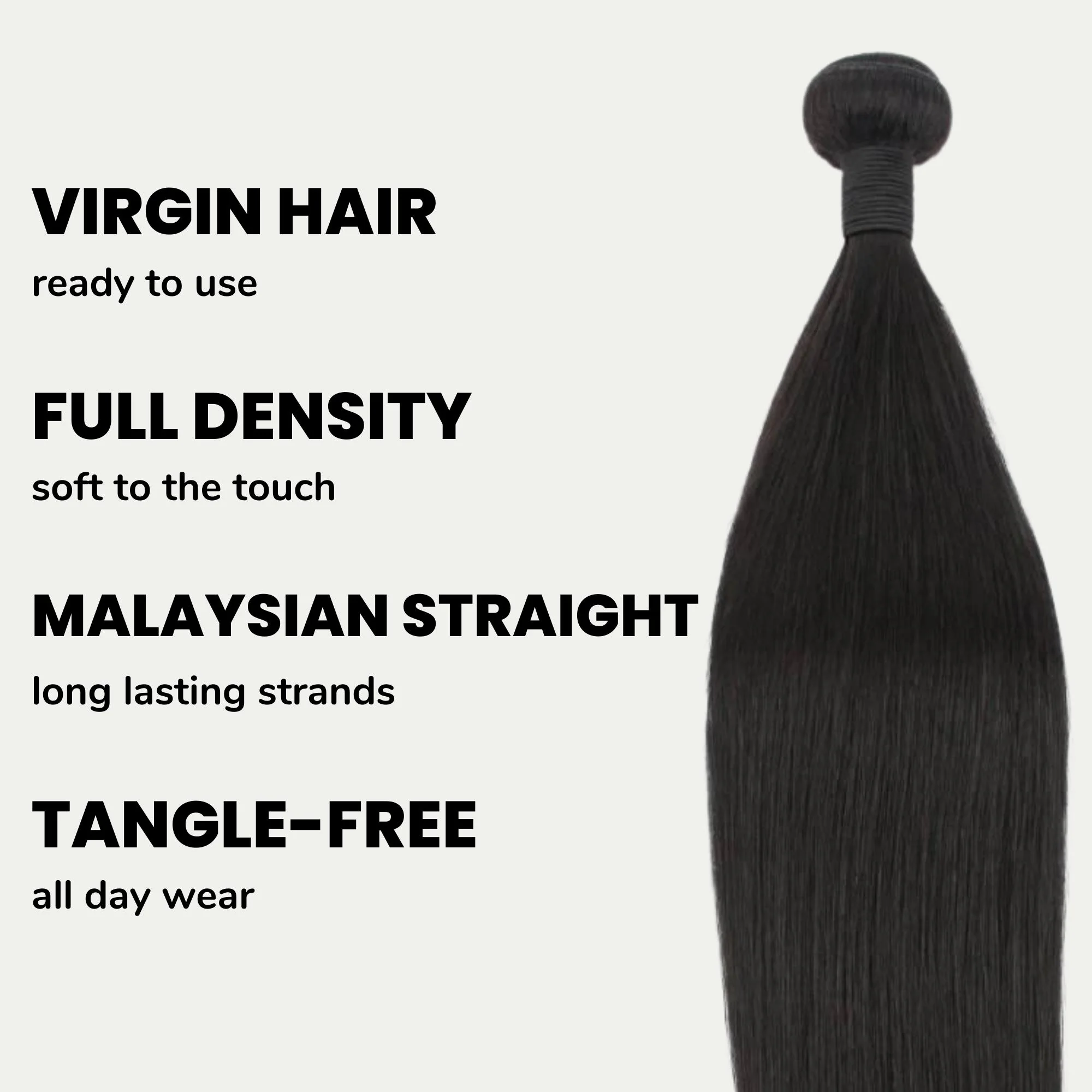 Malaysian Straight 100% Human Hair Bundles - Image 3
